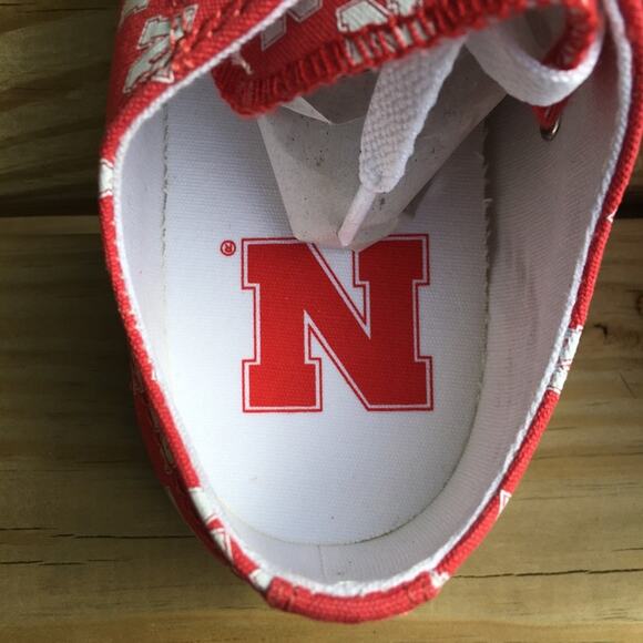 Row One Nebraska Cornhuskers Sneakers Red White 6 - Picture 11 of 16